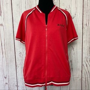 BCBG Maxazria Short Sleeve Zip Shirt | Pockets